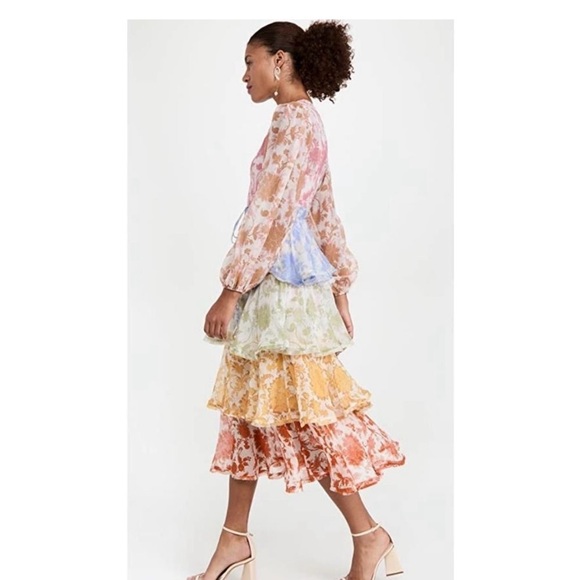 Zimmermann Postcard Flounce Midi Dress - Picture 4 of 7